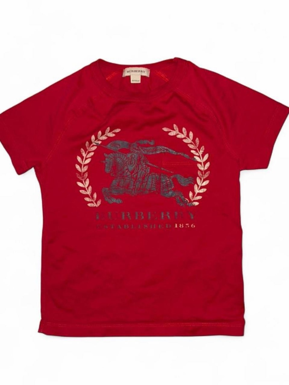 Burberry Kids Short Sleeve Tee with Crest Print